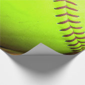 Softball Yellow Fast Pitch 8U 10U-verpakkingspapie Cadeaupapier (Hoek)