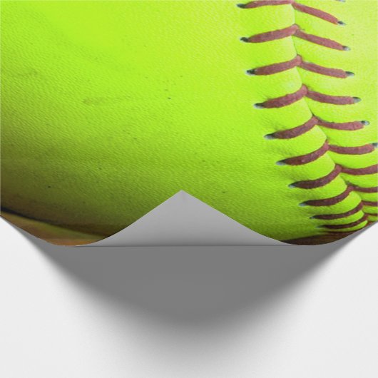 Softball Yellow Fast Pitch 8U 10U-verpakkingspapie Cadeaupapier (Hoek)
