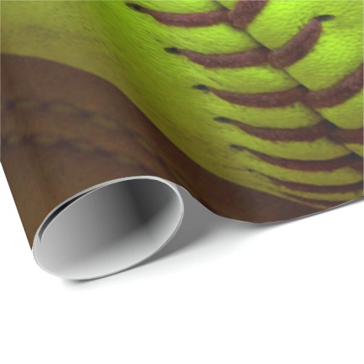 Softball Yellow Fast Pitch 8U 10U-verpakkingspapie Cadeaupapier (Rol Hoek)