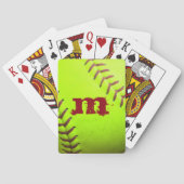 Softball Yellow Fast Pitch 8U-pokerspeelkaarten Speelkaarten (Achterkant)