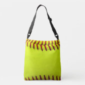Softball Yellow Softball Sportteam coach Crossbody Tas (Achterkant)
