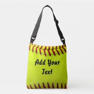 Softball Yellow Softball Sportteam coach Crossbody Tas