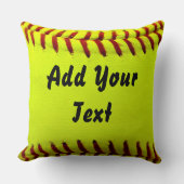 Softball Yellow Softball Sportteam coach Kussen (Voorkant)