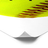 Softball Yellow Softball Sportteam coach Poster (Hoek)