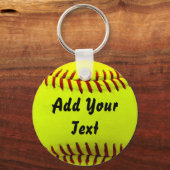 Softball Yellow Softball Sportteam coach Sleutelhanger (Voorkant)