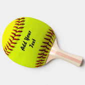 Softball Yellow Softball Sportteam coach Tafeltennisbatje (Zijkant)