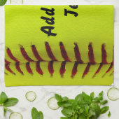 Softball Yellow Softball Sportteam coach Theedoek (Gevouwen)