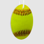  Softball Yellow Team Ornament (voorkant)