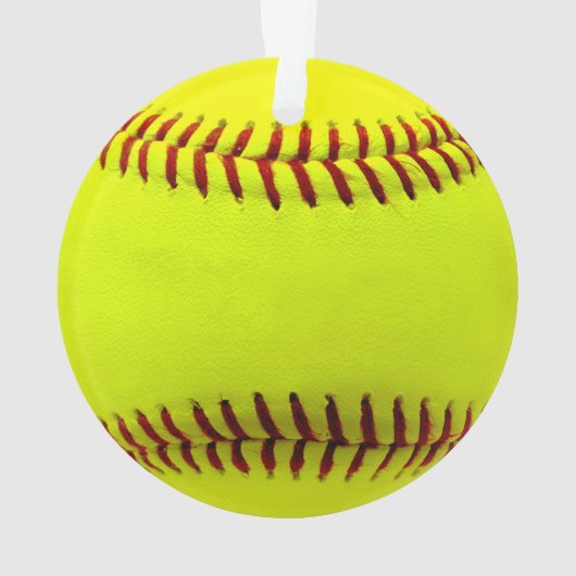 Softball Yellow Team Ornament (achterkant)