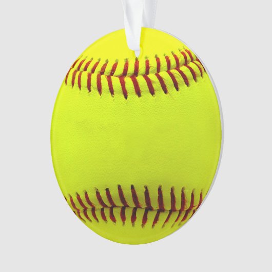  Softball Yellow Team Ornament (voorkant)