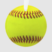  Softball Yellow Team Ornament (voorkant)