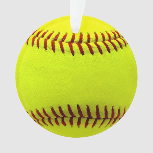 Softball Yellow Team Ornament (voorkant)