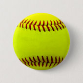  Softball Yellow Team Ronde Button 5,7 Cm (Voorkant)