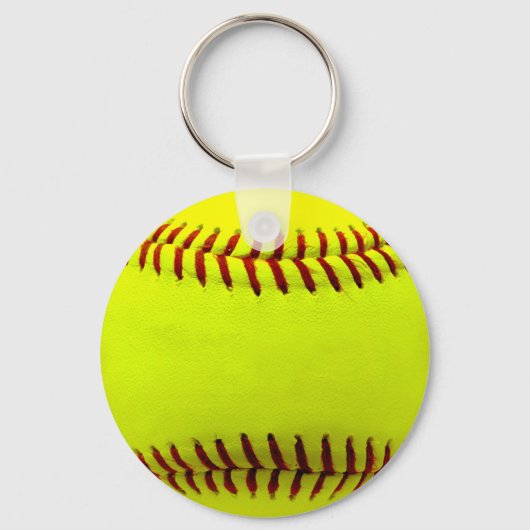  Softball Yellow Team Sleutelhanger (Voorkant)