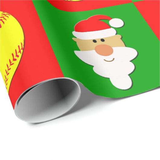 Softballen en kerstbal met kerstbal cadeaupapier (Rol Hoek)