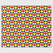 Softballs en Hartenvrouwen Fastpitch Softbalspeler Cadeaupapier (Vlak)