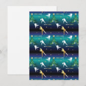Softbalmeisjes Kerstmis honkbal Feestdagenkaart (Voorkant / Achterkant)