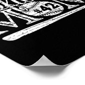 Softbalmoeder #42 Jersey Favoriete Speler Shirt Mo Poster (Hoek)