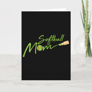 Softbalmoeder Cool Sport Fan Speler Trots Mama Moe Kaart