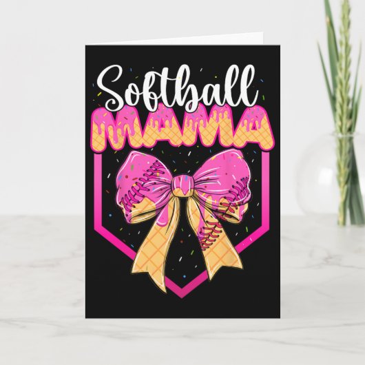 Softbalmoeder Drip Ijs Drip Strooi Mama Boog Kaart (Voorkant)