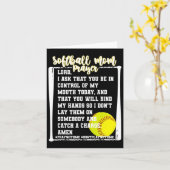 Softbalmoeder gebed Game Day honkbal christelijk r Kaart (Gele Bloem)