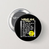 Softbalmoeder gebed Game Day honkbal christelijke Ronde Button 5,7 Cm (Voorkant /achterkant)