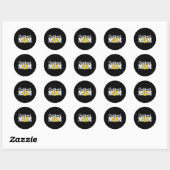 Softbalmoeder Nummer #10 Ronde Sticker (Vel)