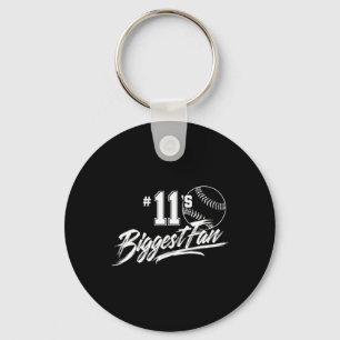 Softbalmoeder Nummer 11's Grootste Fan Vader Broer Sleutelhanger
