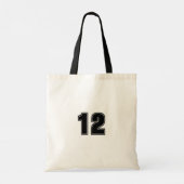 Softbalmoeder Script Hart Aangepast Spelersnummer Tote Bag (Achterkant)