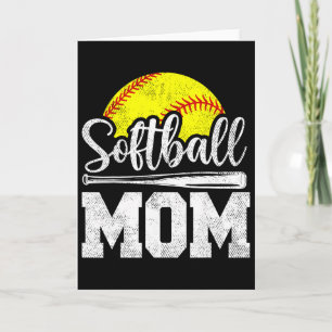 Softbalmoeder Softbalspeler Speldag Moederdag Kaart