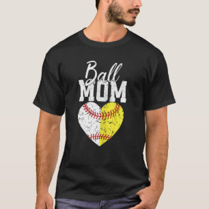 Softbalmoeder voor vrouwen Pitcher Catcher Motief T-shirt