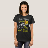 Softbalmoeder Vrouwen Werper Vangster Meisjes 2 T-shirt (Voorkant volledig)