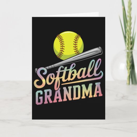 Softbaloma oma Softbalspeler Speldag Moeders Kaart (Voorkant)