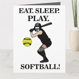 Softbalspeler Coach Sportfeest Kaart