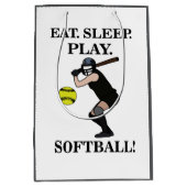 Softbalspeler Coach Sportfeest Medium Cadeauzakje (Voorkant)