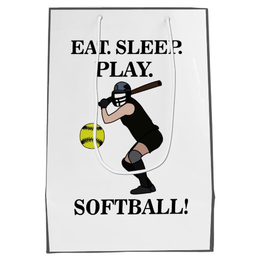 Softbalspeler Coach Sportfeest Medium Cadeauzakje (Achterkant)