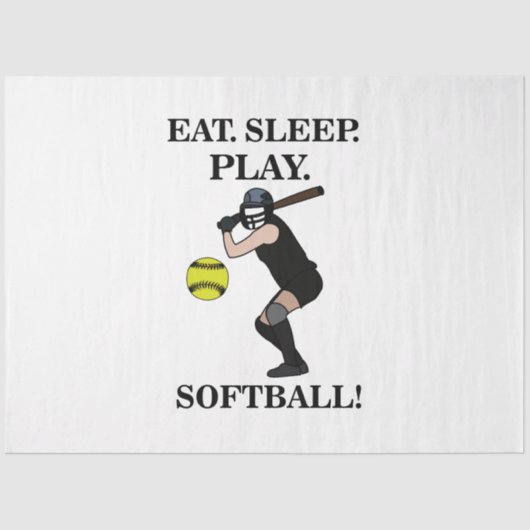 Softbalspeler Coach Sportfeest Tissuepapier (Voorkant)