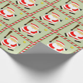 Softbalspeler Kerstmis Cadeaupapier (Hoek)