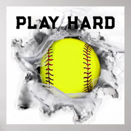 Softbalspeler Poster