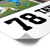 Softbalspeler Senior Night Sports Fotocollage Poster (Hoek)