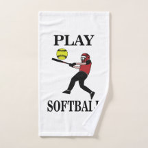 Softbalspeler speelt softbal