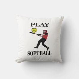 Softbalspeler speelt softbal kussen