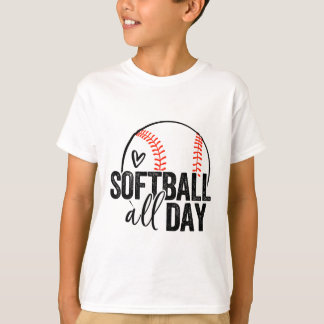 Softbalspeler Tiener Meisjes Vrouwen Mannen Softba T-shirt