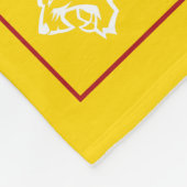 Softbalteam Senior Night Aangepaste Foto Geel Rood Fleece Deken (Hoek)