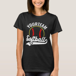 Softbalteamspeler VOEG NAAM toe Gepersonaliseerd c T-shirt