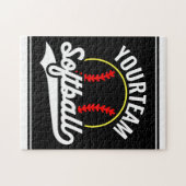 Softbalteamspeler VOEG NAAM toe Gepersonaliseerd t Legpuzzel (Horizontaal)