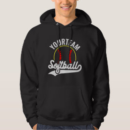 Softbalteamspeler VOEG NAAM TOE Gepersonaliseerde  Hoodie