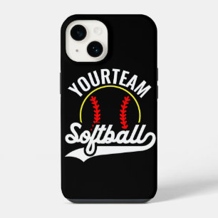 Softbalteamspeler VOEG NAAM Toe Gepersonaliseerde iPhone 14 Hoesje