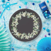 SoftBlack Snowberry Kerstkrans feestdag Papieren Bordje (Feest)