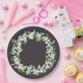 SoftBlack Snowberry Kerstkrans feestdag Papieren Bordje (Feest)